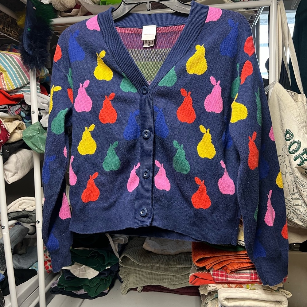12y Hanna Andersson Pear Cardigan